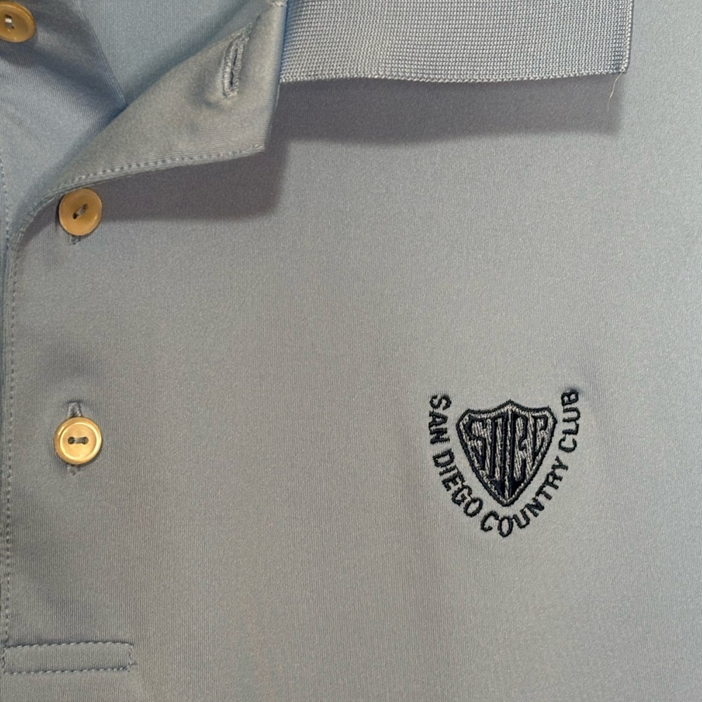 Peter millar sanDiego country club summer comfort baby blue xl polo golf shirt - Picture 2 of 6